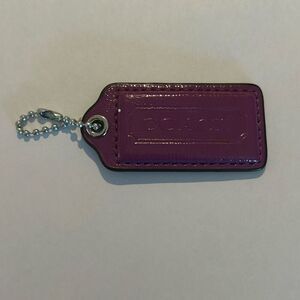 COACH Magenta Leather Hang Tag